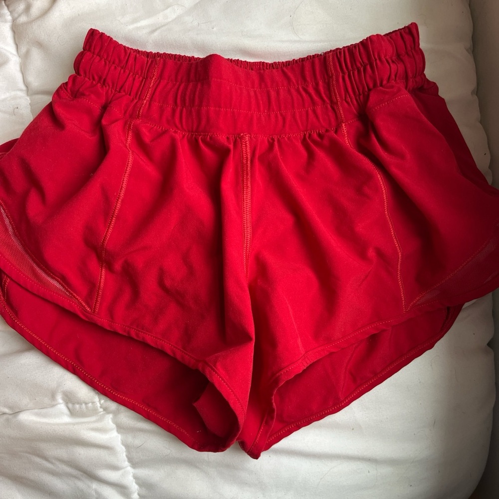 lululemon athletica Bright Red Athletic Shorts